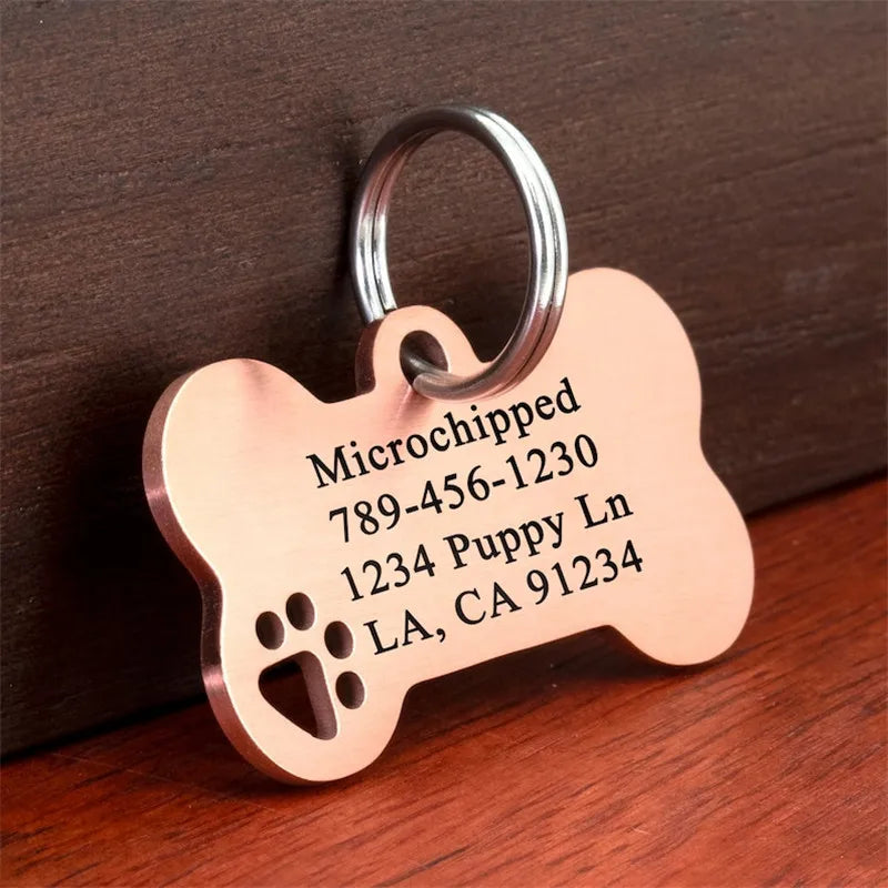 Stainless Steel Personalised Pet ID Tag