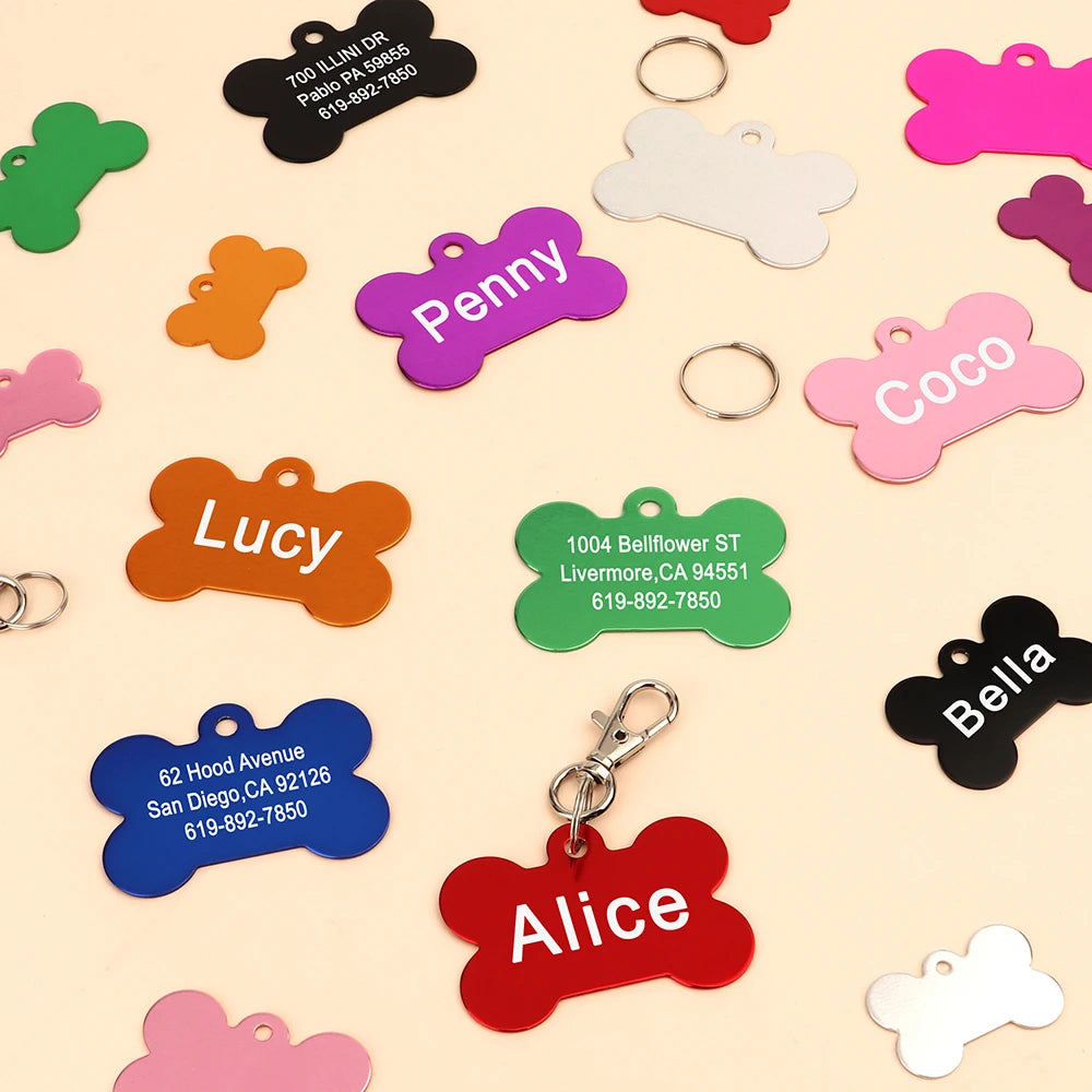 Personalised Bone Shaped Pet ID Tag