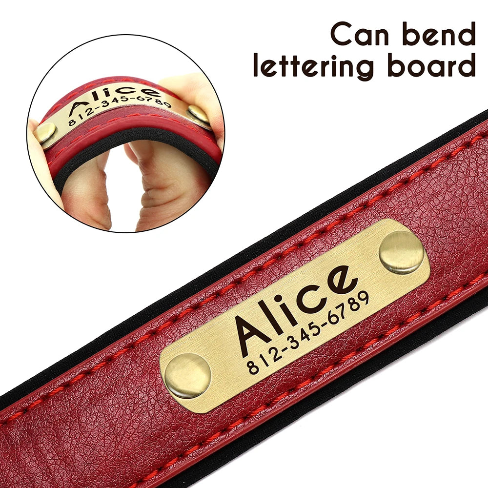 Personalised Leather Dog Collar