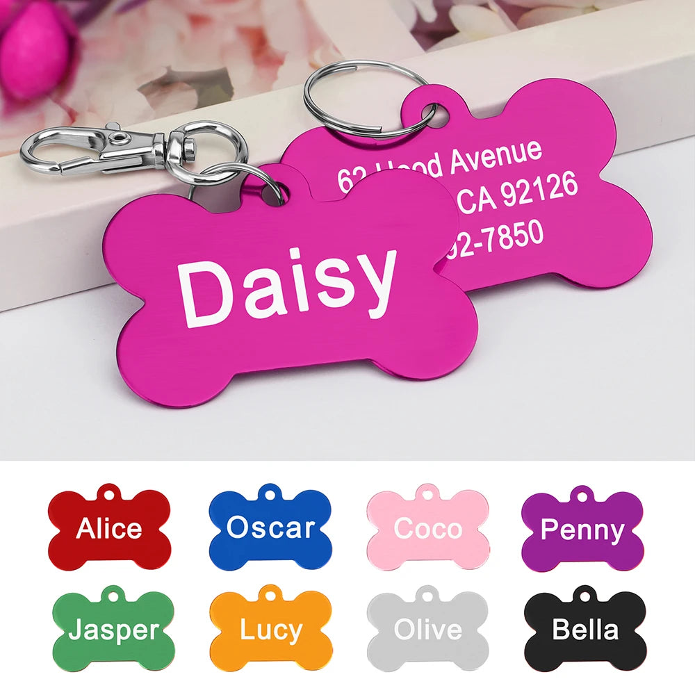 Personalised Bone Shaped Pet ID Tag