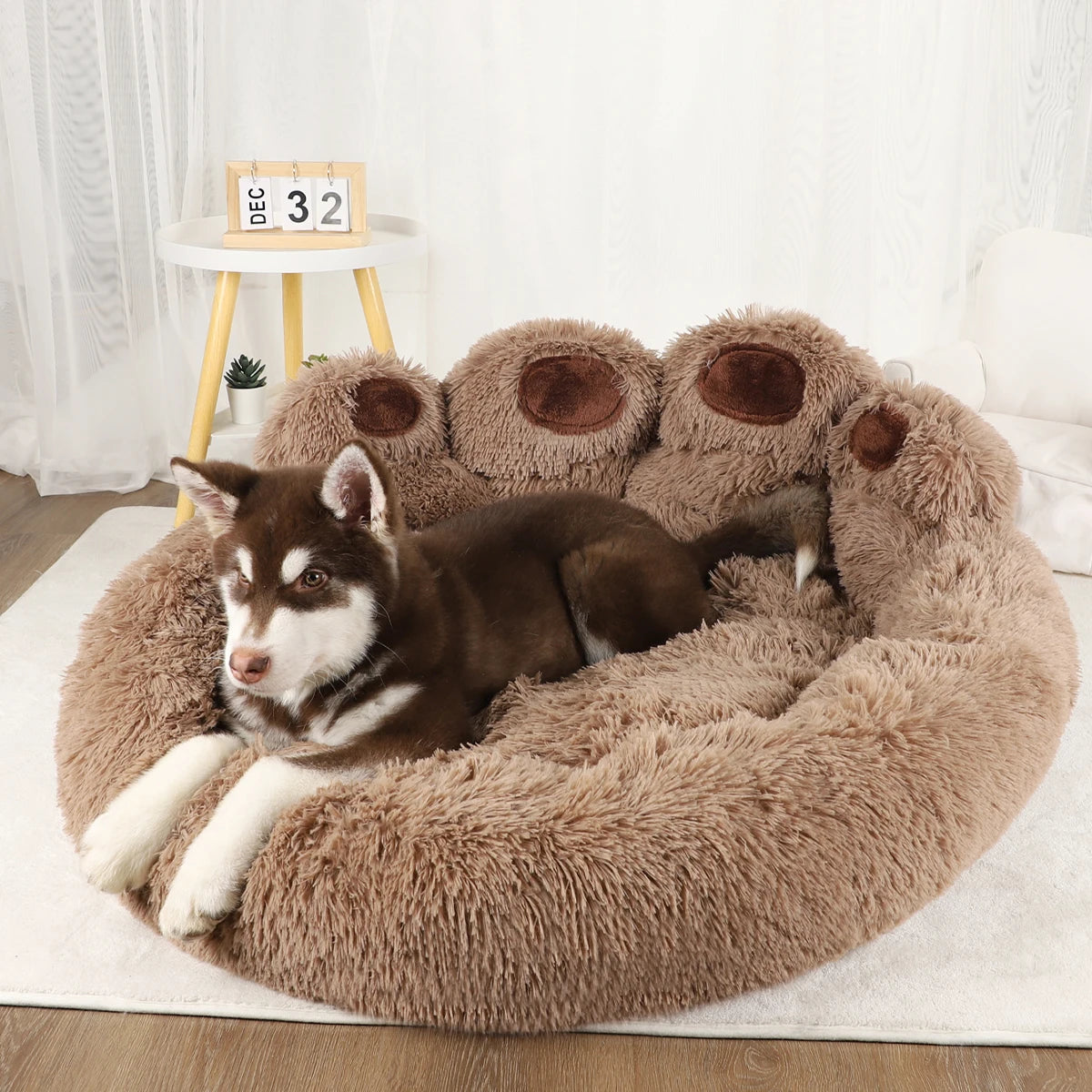 Pawprint Style Dog Bed